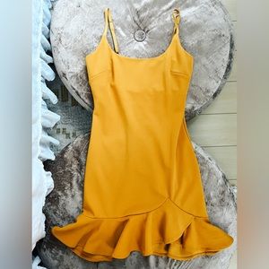 Yellow mini dress